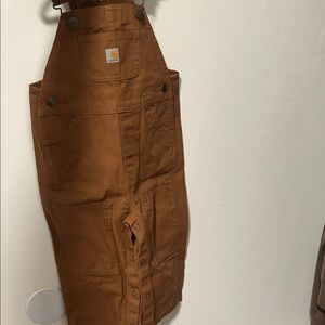 Carhartt Tan Overalls with Front Pockets